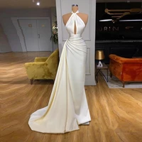 vestidos de gala elegant mermaid prom dresses for women halter sleeveless long formal evening pageant gown robe de soir%c3%a9e femme