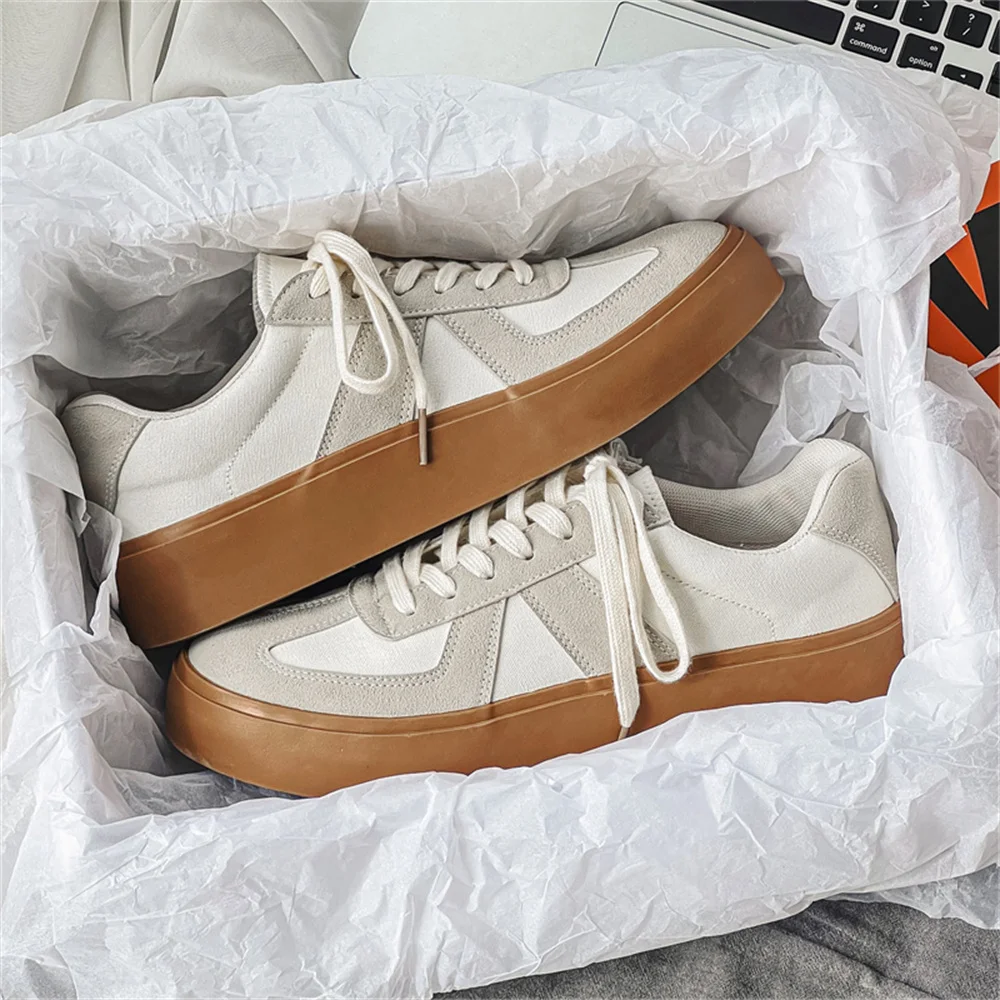 

without heels anti-slip shoes shoess Walking baskette khaki men's sneakers sports genuine brand particular sho boty YDX1