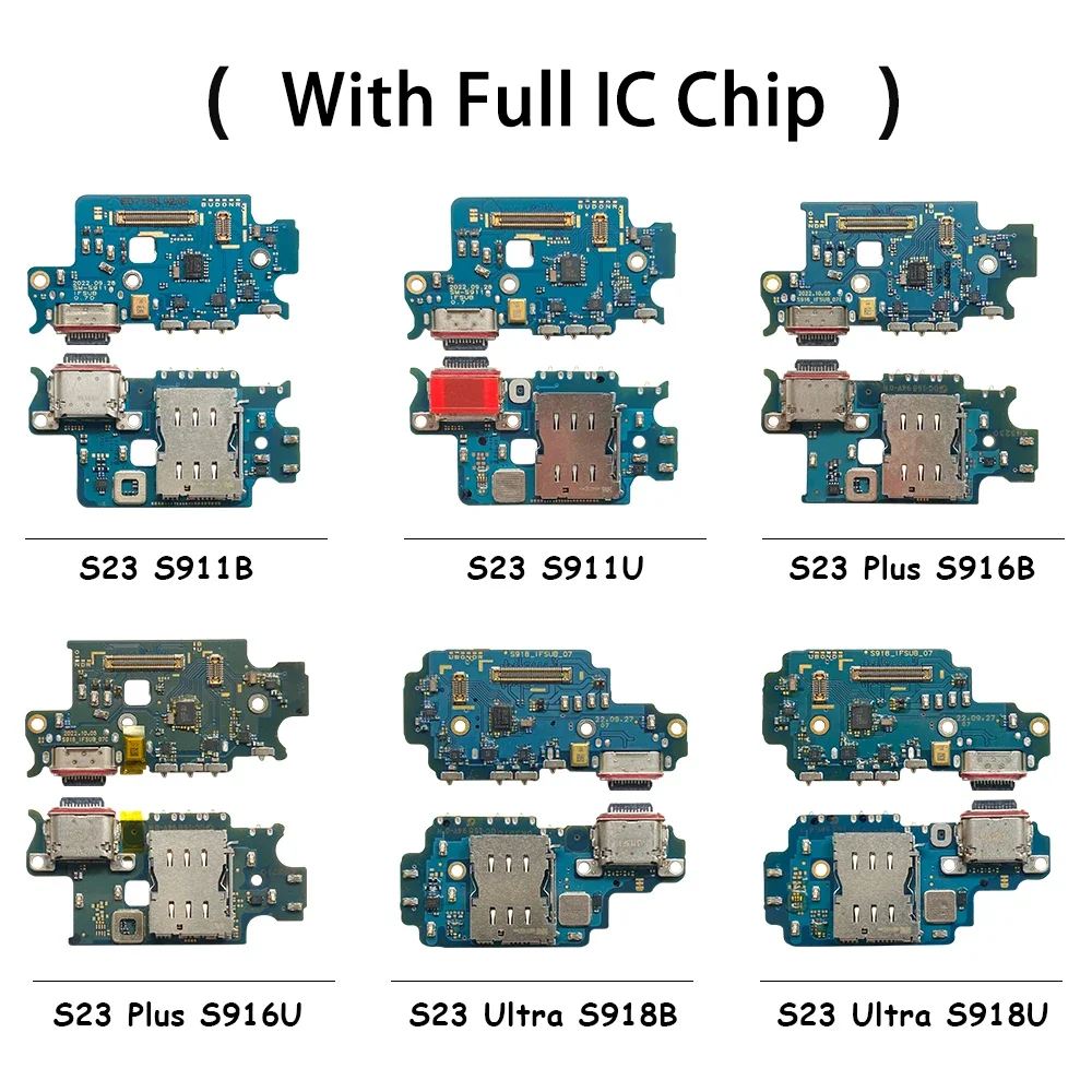 Для Samsung S23 Plus Ultra S916B S916U S911B S911U S918B S918U USB-порт для зарядки разъем док-станции плата