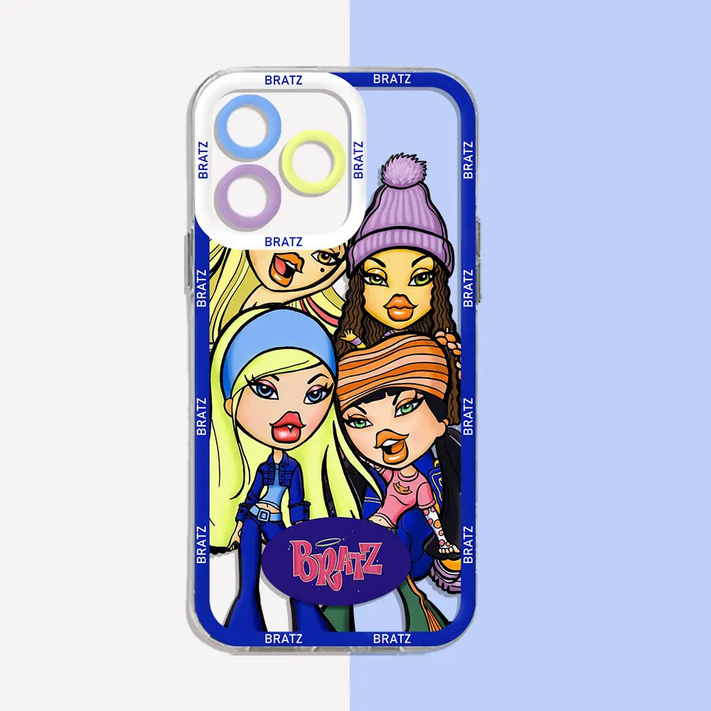 Милый чехол для телефона с куклой Bratzs Samsung S24 S23 S22 S21 S20 S10 FE Note20 Note10 Plus