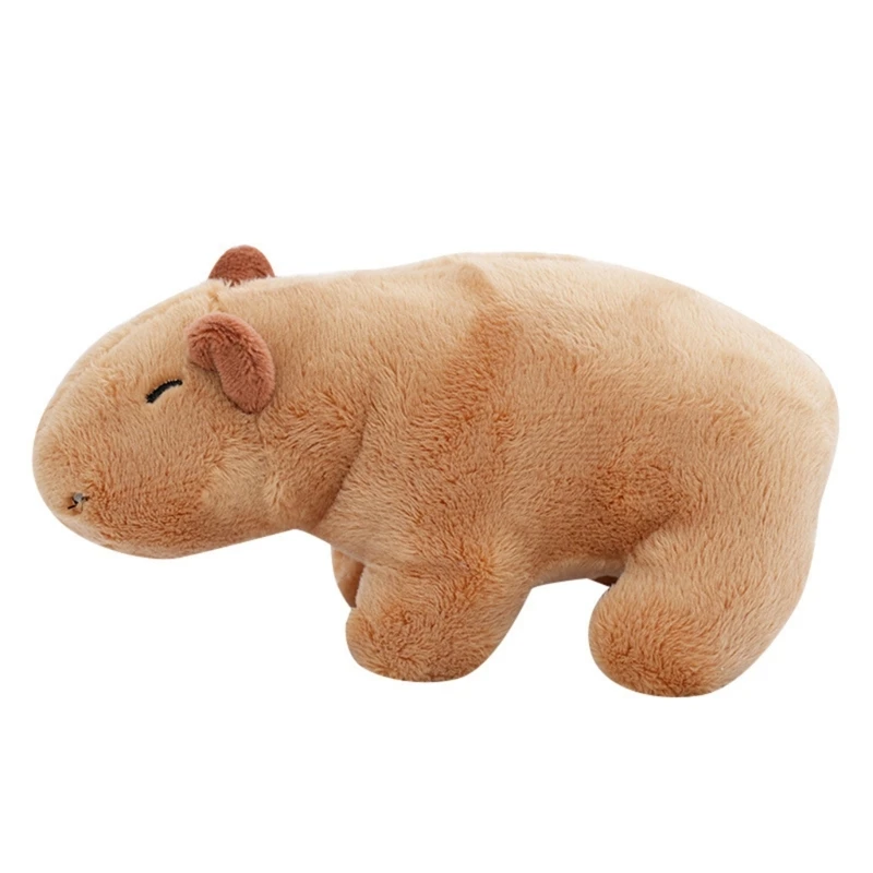 

17cm Soft Plush Capybara Cuddle Toy Kids Stuffed Animal Throw Pillow-Mascot P31B