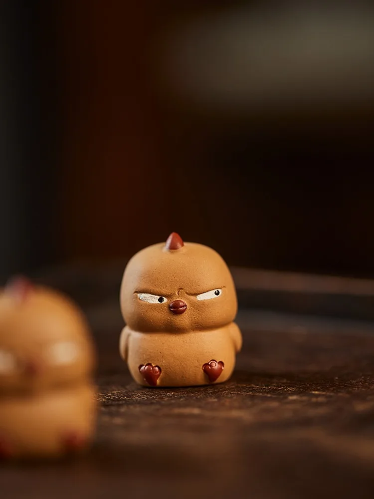 Yixing чайный питомец фиолетовая глина Мини желтая цыпленка аксессуары для чая Gongfu