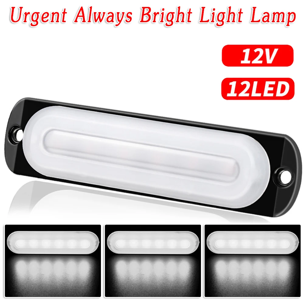 

12V 24W White 6 LED Car Truck Fog Lights Lamp Off-Road Safety Urgent Signal LED Light Bar Work Lamp Driving Fog Headlight