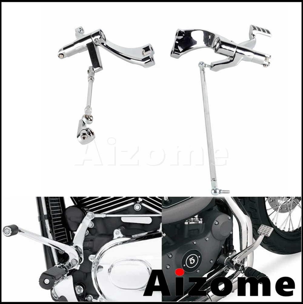 

Aluminum Chrome Forward Controls Pegs Levers For Harley Sportster XL 1200 883 XL1200 XL883 Motorcycle Foot Linkage Kit 2004-2013