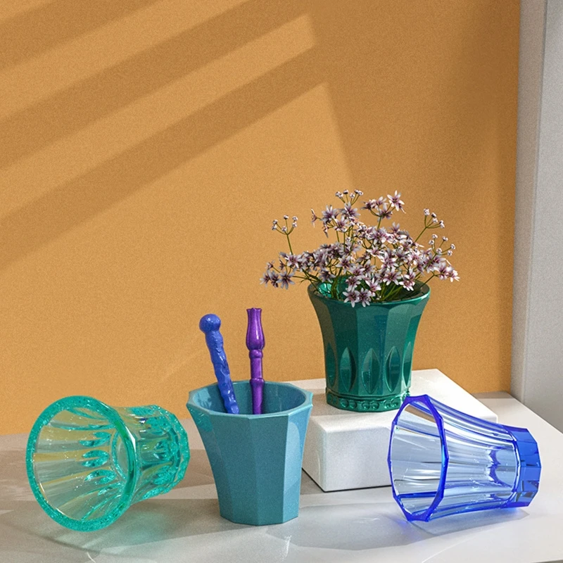 

N58F DIY Vase Silicone Epoxy Molds Small Crystal Vase Epoxy Resin Silicone Casting Mold DIY Art Craft Home Decor Flower Vase