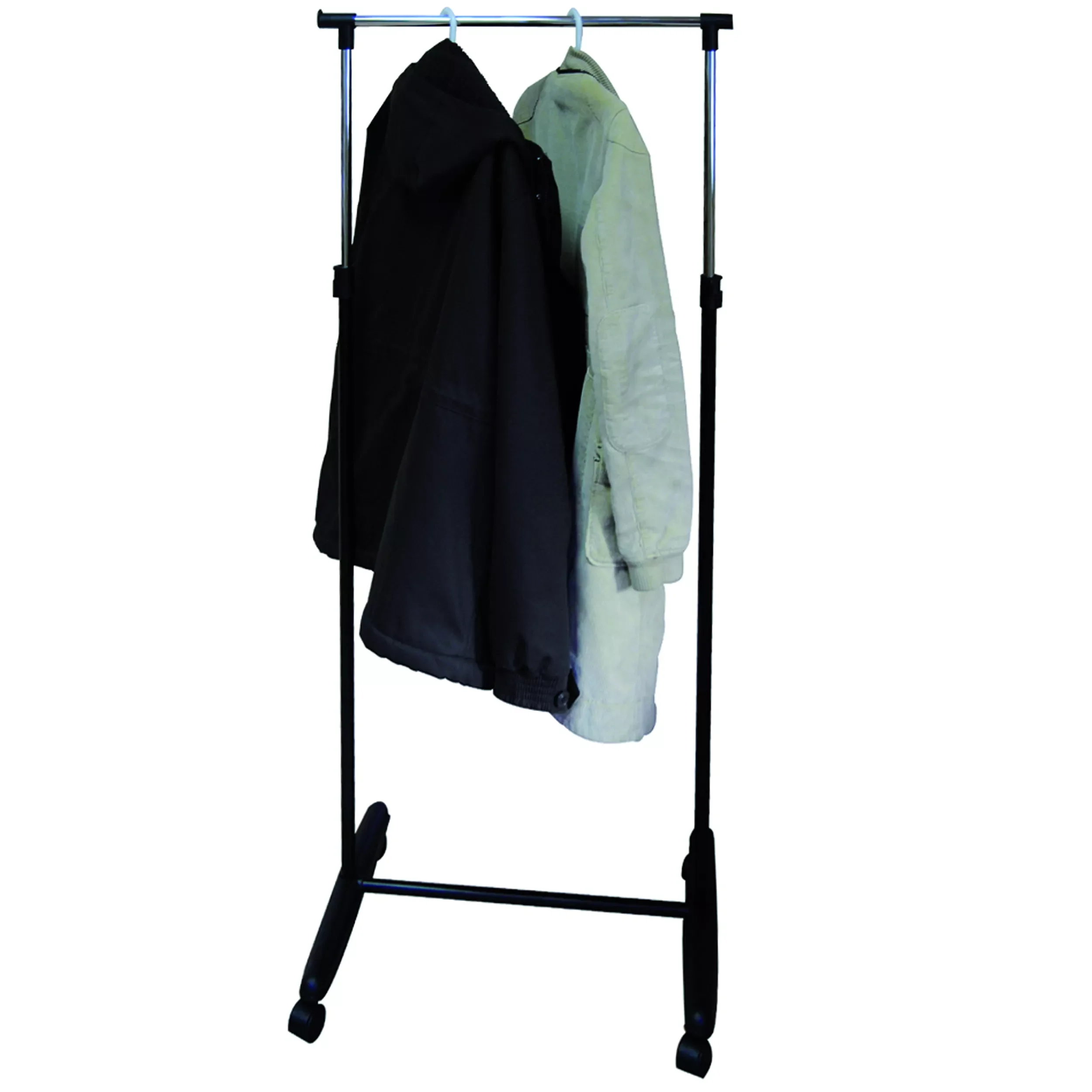

Coat rack with wheels lamarca manufactured in stainless steel in gray color