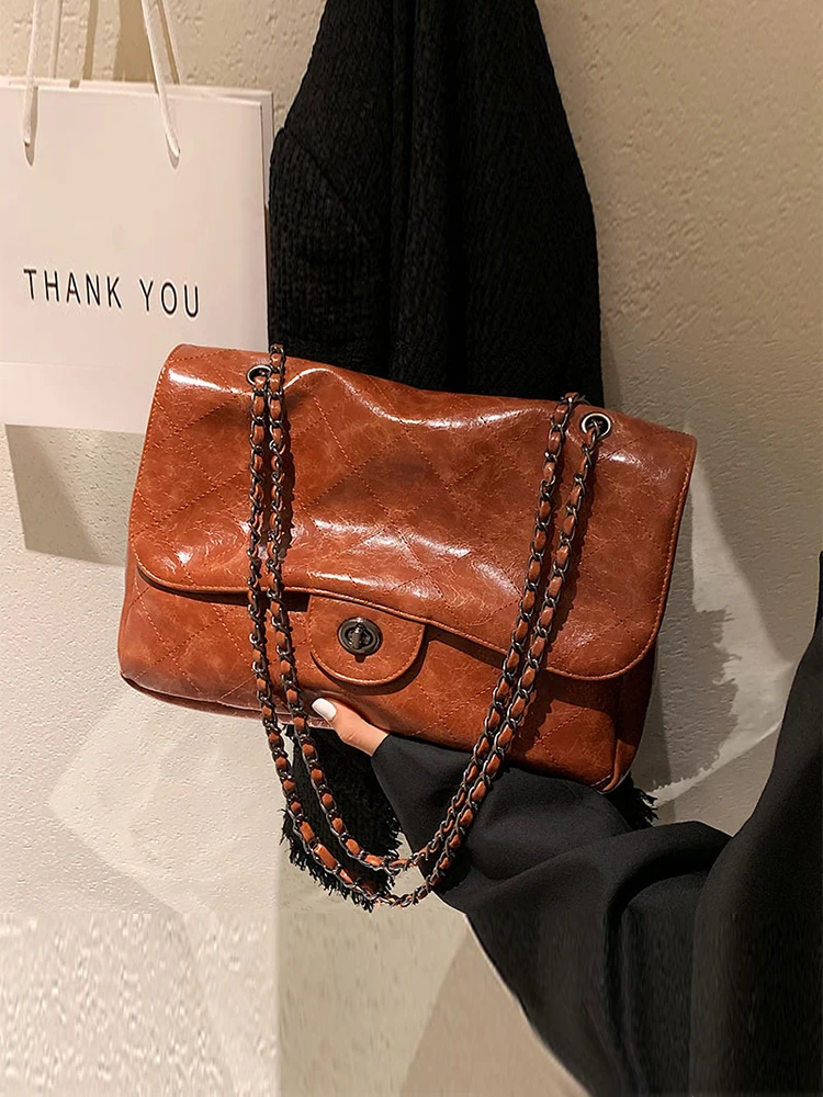 

Роскошные Сумки из искусственной кожи для женщин, модная вместительная дамская сумочка-тоут, Дизайнерские однотонные дорожные мешки на пле...