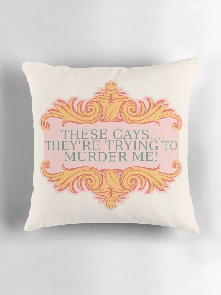 Подушка с белым лотосом Tanya принтом геев персиковая и желтая рождественские