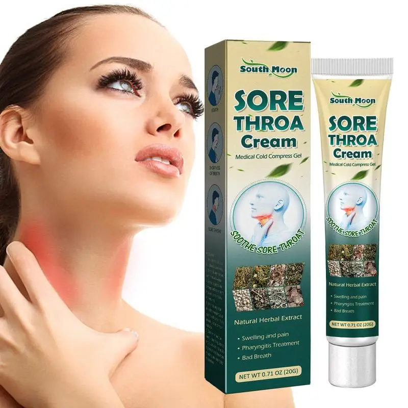 

20g Sore Throat Cream Cough Pharyngitis Herbal Ointment Dry Itchy Neck Sore Relief Bad Breath Soothing Chinese Ointment