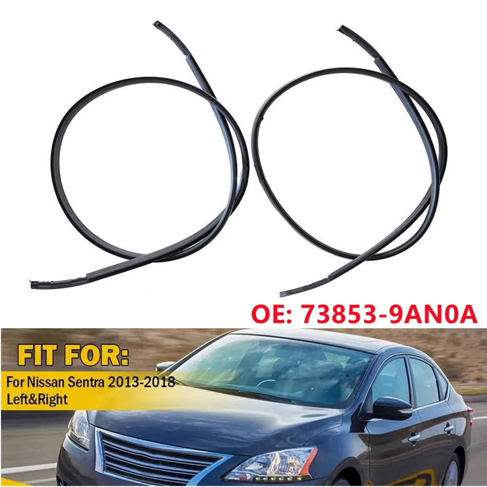 

Пара 73853-9AN0A для Nissan Sentra 2013 2014 2015 2016 2017 2018 резиновая капельная боковая отделка на крышу автомобиля, молдинг, уплотнительные полоски, накладка