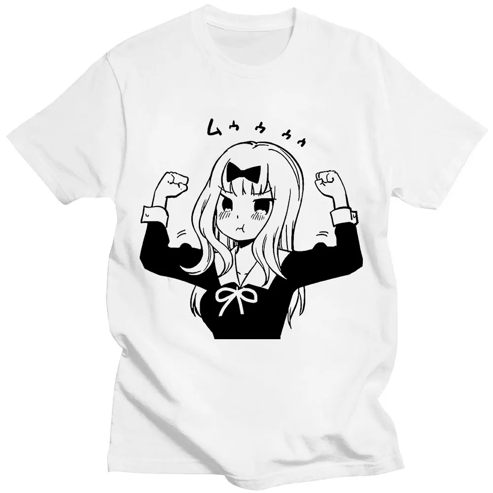 

Anime Kaguya Sama Love Is War Miyuki Shinomiya Fujiwara Chika T-Shirts Men's Women's Funny Manga Cotton T Shirt Tops Kawaii Tops