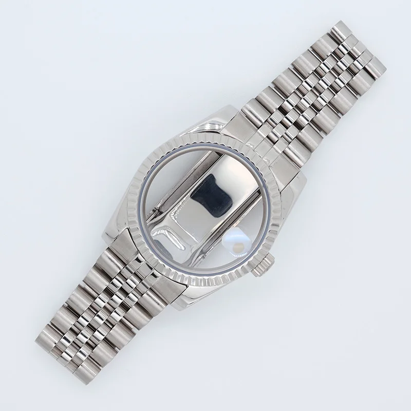 Фото Серебряные корпуса для часов Datejust 36/39 мм, браслет из нержавеющей стали для Seiko GMT, сапфировое стекло, мужские механические запасные части №1