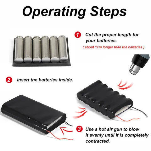 Термоусадочная трубка ПВХ черная 7-155 мм