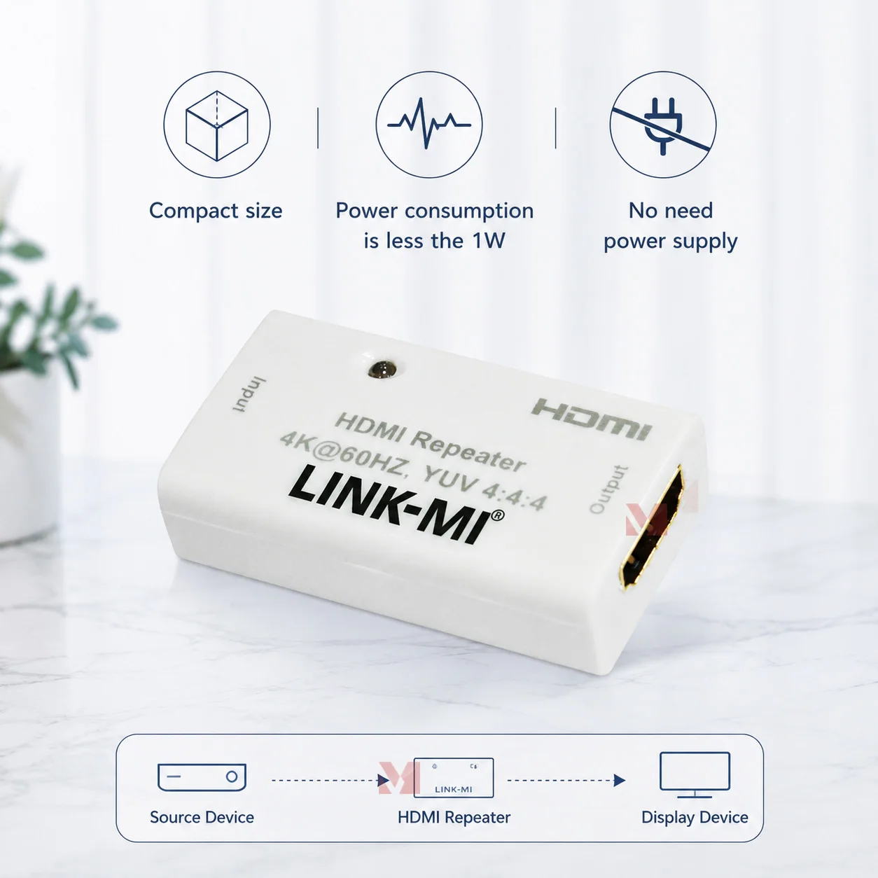 Репитер HDMI 2.0 на 25 м, 4K 60 Гц, YUV 4:4:4; Репитер HDMI на 30 м, 4K при 30 Гц, поддержка 3D CEC (art.: 3920dac97b404) - 3920dac97b404