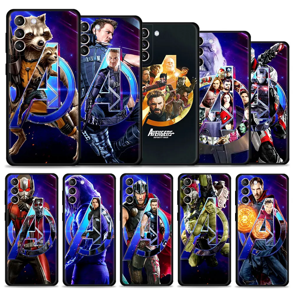 

For Samsung S20 S21 FE Ultra Plus S20FE for Galaxy Note 20Ultra 20 10Plus S10e S22 S10 Lite Marvel Superheroes The Avengers Hero