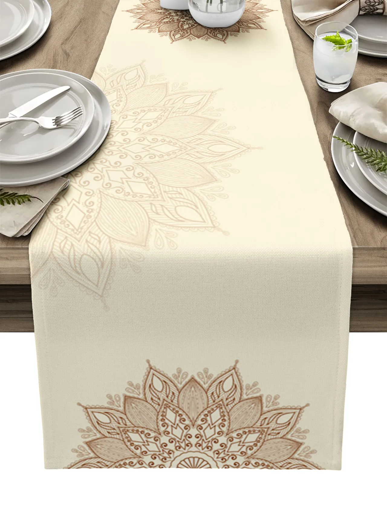 

Simple Floral Textured Linen Table Runner Holiday Party Wedding Decor Home Party Decor Table Runner Kitchen Table Accessories