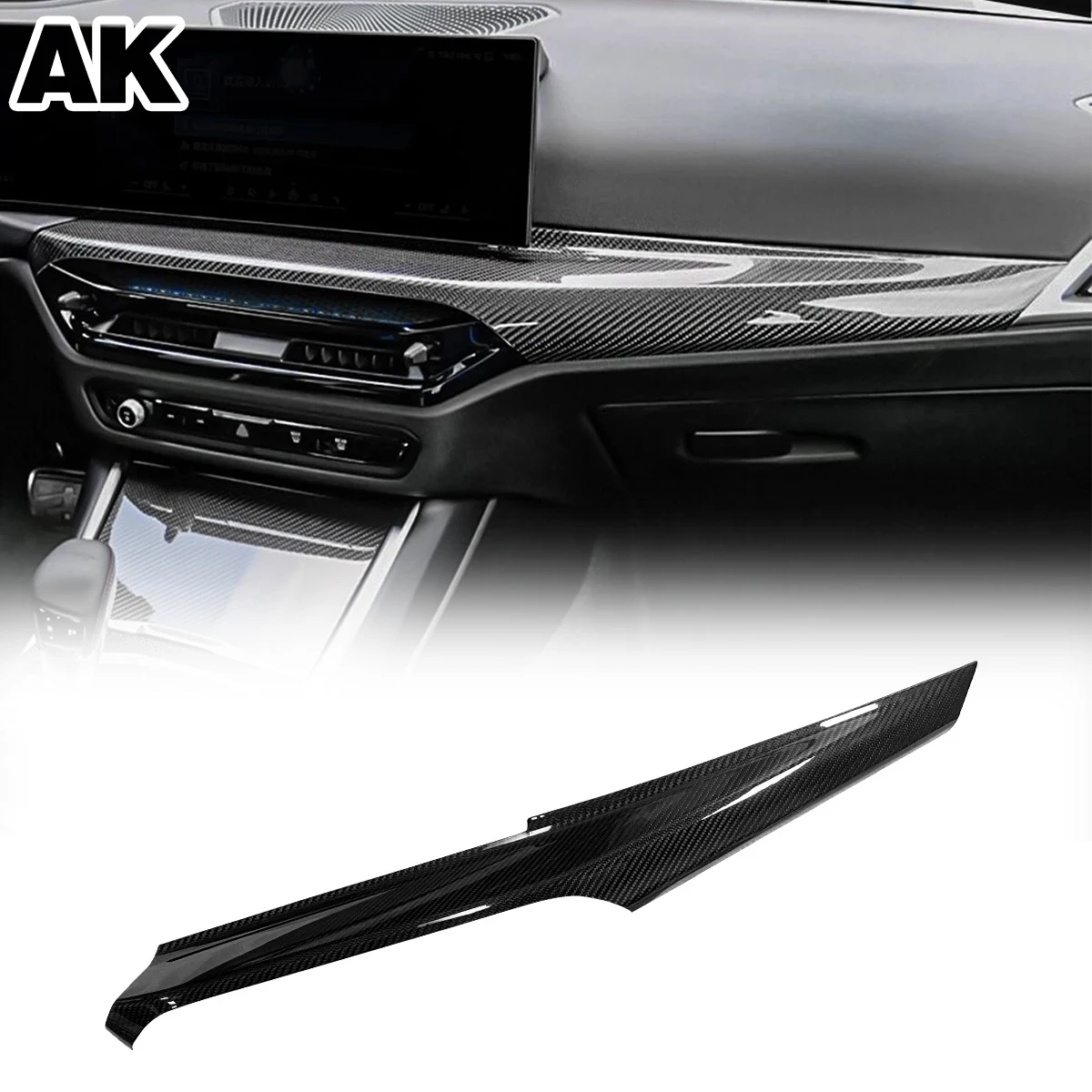 Фото Для BMW 2 3 4 серии G42 G20 G22 G28 M2 G87 M3 G80 M4 G82 2025+ LHD Внутренняя крышка приборной панели из настоящего углеродного волокна Автомобильные аксессуары №1