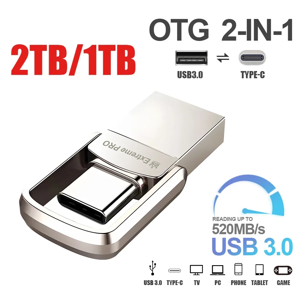 USB-флеш-накопитель Ssd Type-C 100 Мб/с 32/64/128 ГБ