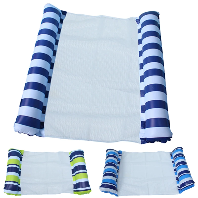 

1PCS Inflatable Mattresses Recliner Water Hammock Lounge Chairs Float Water Stripe Mesh Float Toys Swimming Pool Accessories