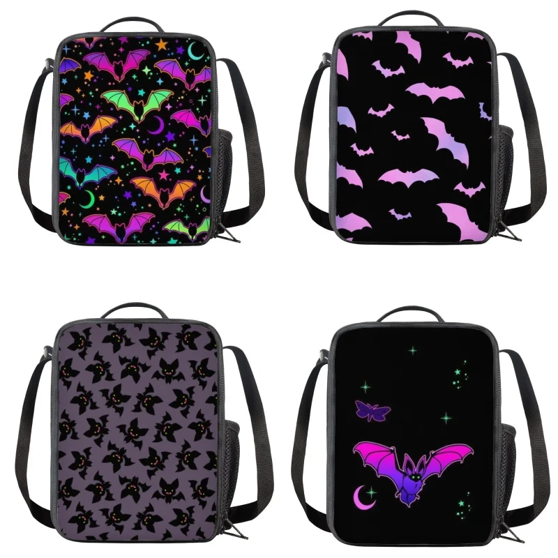 

Cartoon Vampire Bat Insulated Bento Boxes for KidsKindergarten Children Lunchbags with Shoulder Strap Lunch Bags School Supplies