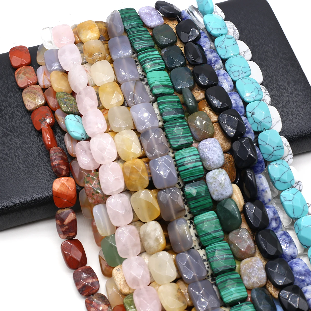 

Natural Stone Beads Cuboid Shape Gemstone Spacing Isolation Loose Beaded Jewelry Making DIY Necklaces Bracelet Accessories Gifts