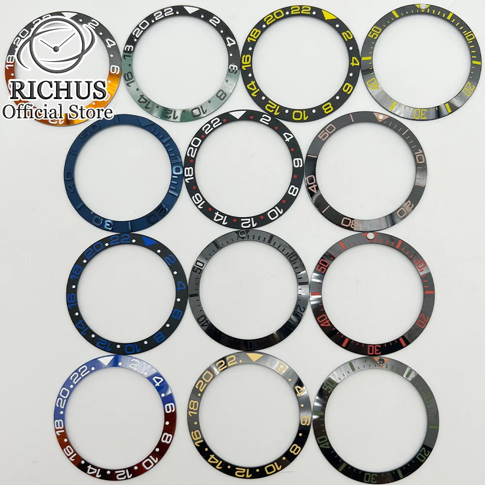 

Watch Bezel Diameter 38mm*30.6mm Ceramic bezel Insert Fit Automatic Movement Watches Case Replace Accessories Parts