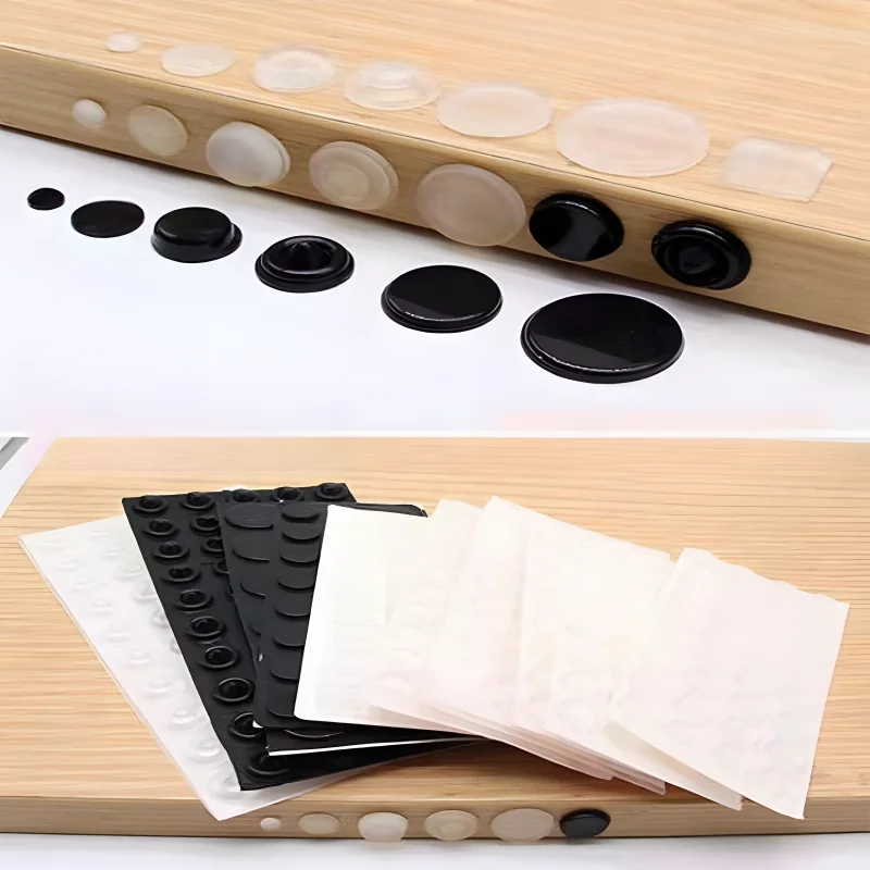 

Дверца мебельного шкафа, самоклеящаяся резиновая подставка для предотвращения столкновений, квадратная круглая черная полупрозрачная демпфирующая подставка шасси