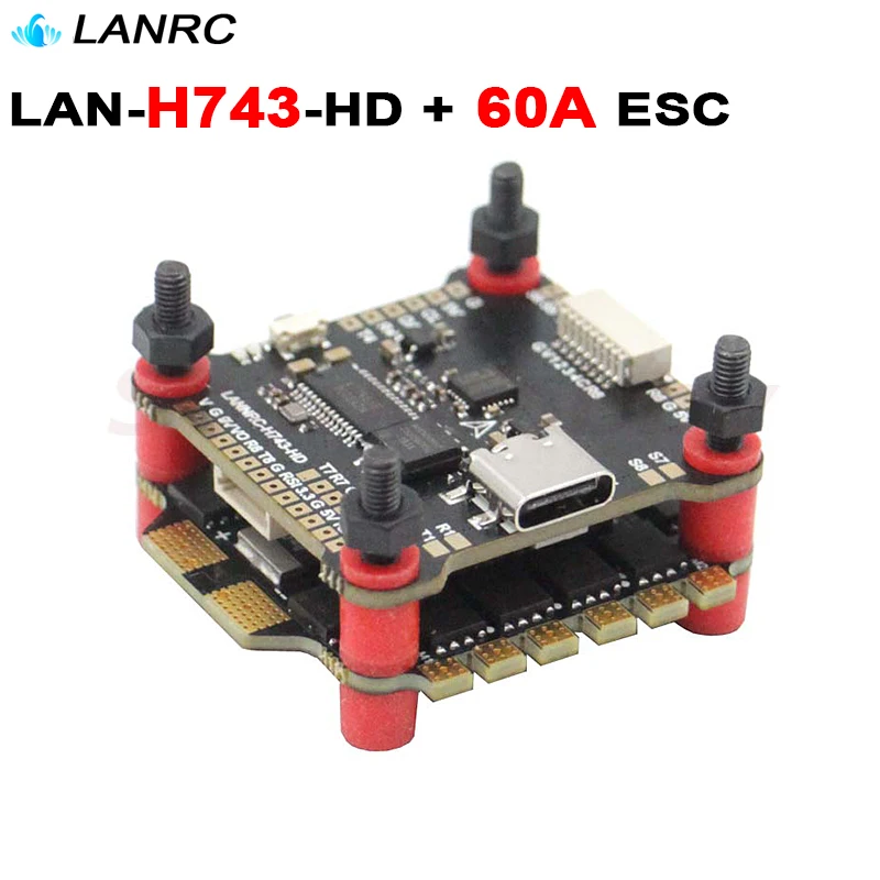 Контроллер полета LANRC для РУ дронов 60 А 4 в 1 ESC Stack шаг 30 5 отверстий прямое