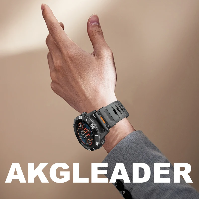 AKGLEADER fluororubber watch band for Garmin Fenix 7 6X 6S 6 Pro 5X 5 5S 3HR Bracelet Band 22mm 26mm Belt Watchband