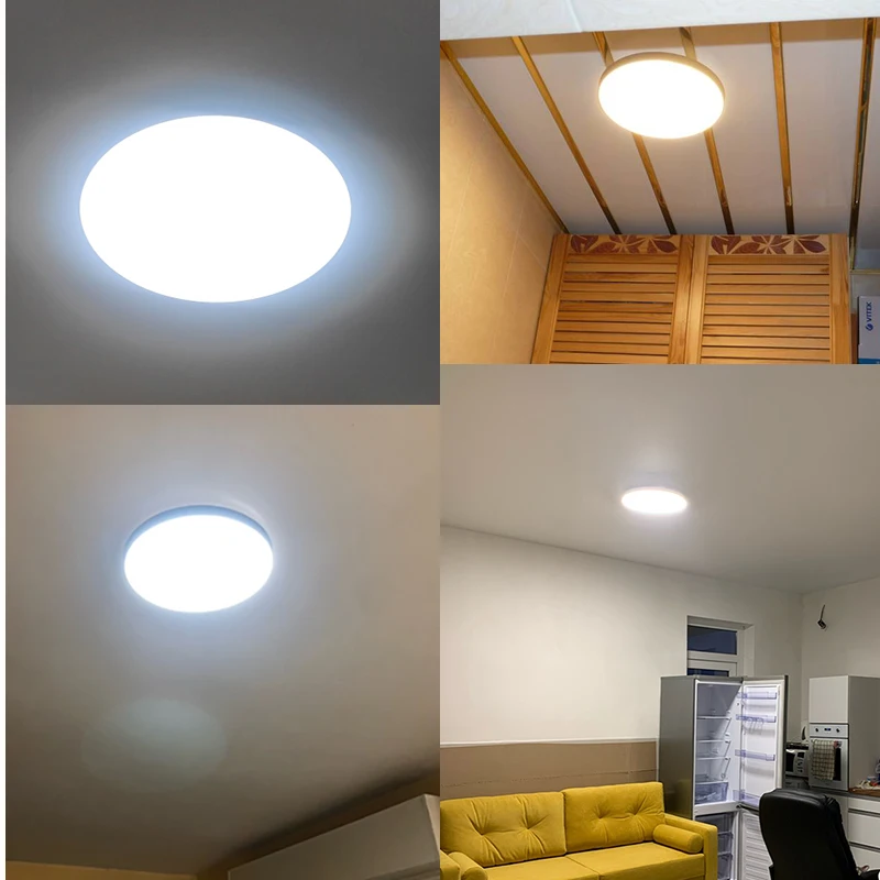 $16.90 Modern Ceiling Lamp 220V Led Ceiling Lights 18/30/40/50W Ultra Thin Panel Lighting Fixture for Living Room Bedroom Kitchen Hall