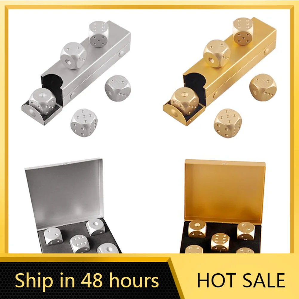 

5pcs Aluminum Whisky Dice Stones Ice Cubes Bucket Reusable Chilling for Whiskey Wine Keep Your Drink Cold Longer Beer Cooler