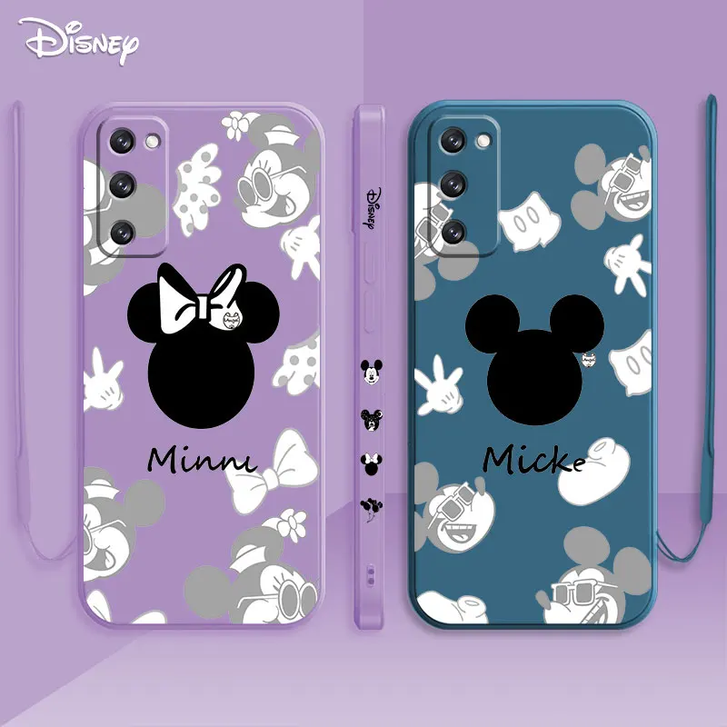 

Mickey Minne Simple Style Case For Samsung Galaxy S22 Ultra S20 FE S21 Plus 5G S10 S9 S8 Note 10 20 Multicolor Liquid Phone Bags