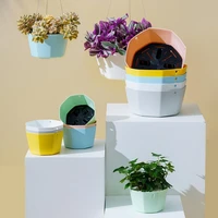 convenient flower pot easy installation plastic hanging anti deform breathable nursery planter for home