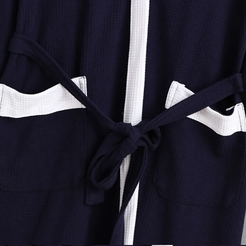 Robe For Men Spring And Summer Long Sleepwear Robe Long-sleeve Cotton thin Nightgown Men Plus Size