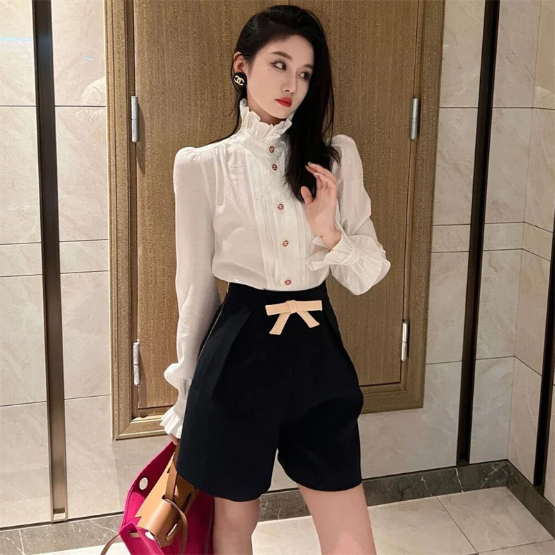 

Skirts Woman Fashion 2023 New in Big Name Bowknot Embellished Miniskirt High Waist Slim Shorts Elegant Women's Skirts Traf y2k