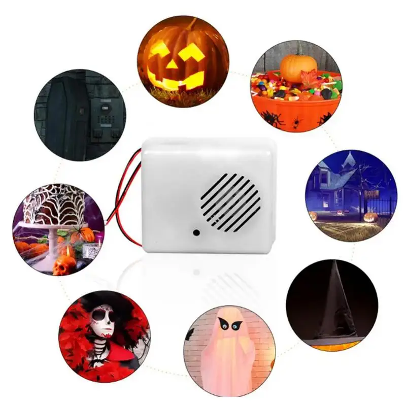 Ghost Screaming Speaker Хэллоуин Голосовой звуковой сигнал с Реквизит со светодиодной