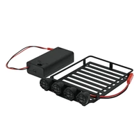 metal roof rack luggage tray with led light for xiaomi suzuki jimny 116 rc crawler car upgrade parts
