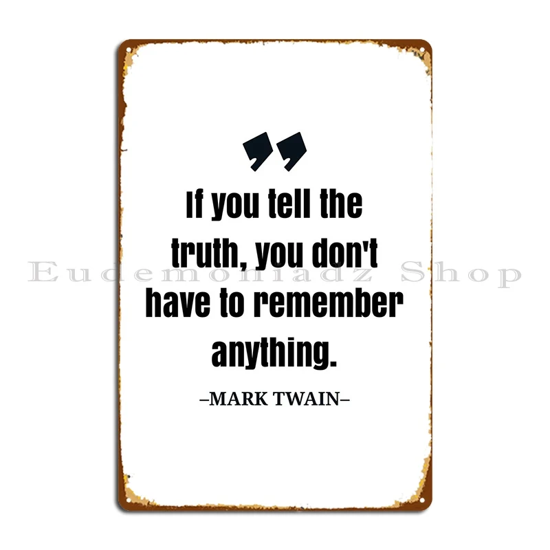 

Металлические знаки Mark Twain с цитатами, персонализированные гаражные таблички, клубный оловянный знак, плакат