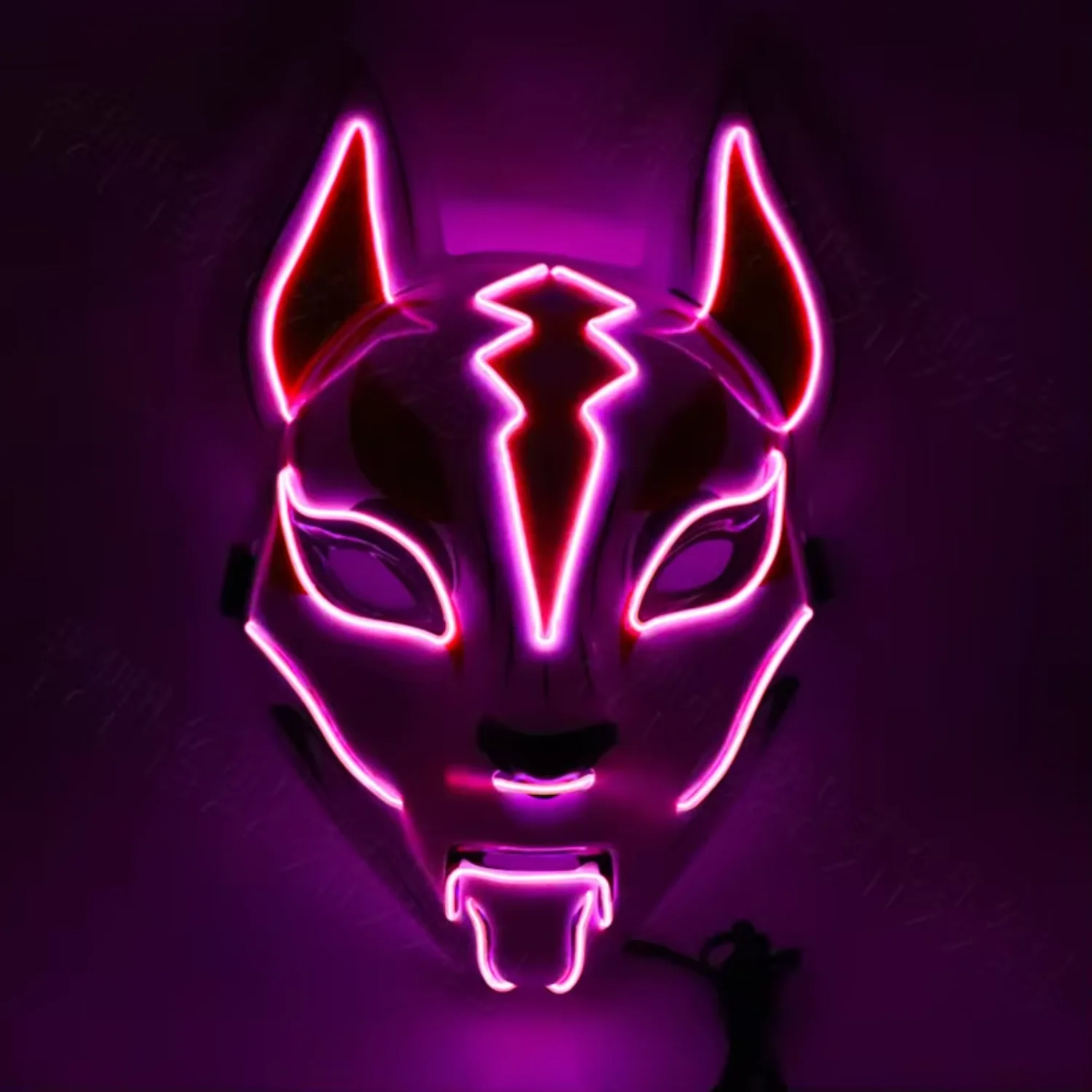 Glowing Purge LED Mask Halloween Cosplay Silk Festival Props