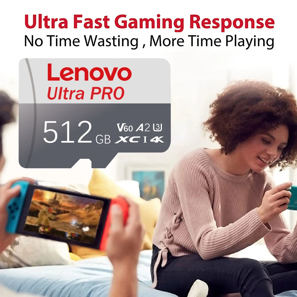 Фото Карта памяти Lenovo SD 32 ГБ 64 ГБ 128 ГБ 256 ГБ 512 ГБ, мини-карта Flash TF с адаптером для ПК, смартфона, видеорегистратора, SONY №4