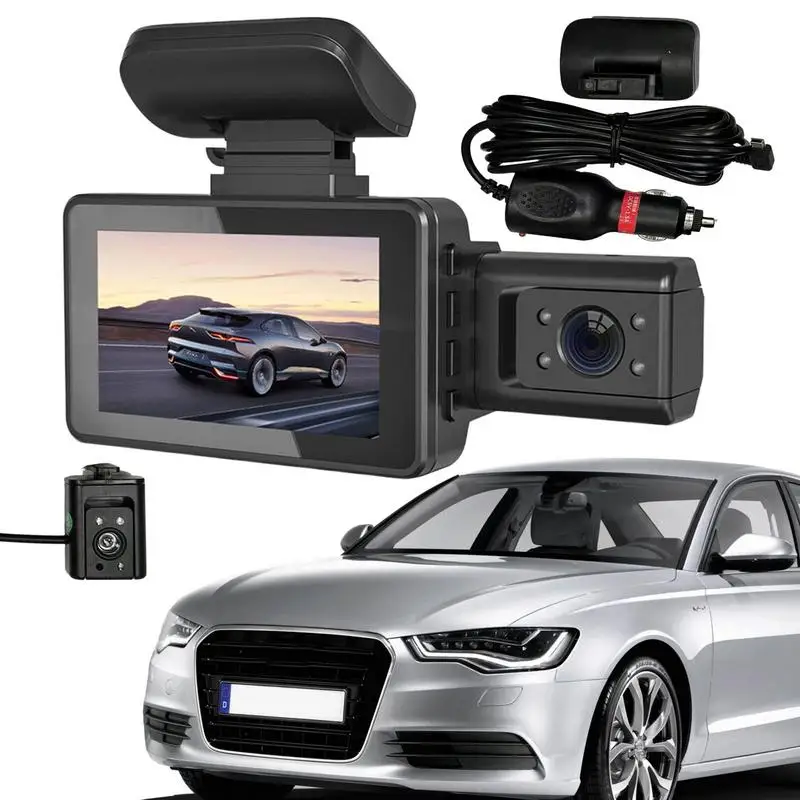 

New 2023 Car Cam Smart Recorder Auto Interior 3 Inch Dual Dashboard Camera 170 Degree Wide Angle Cam 1080 Full HD Accessory