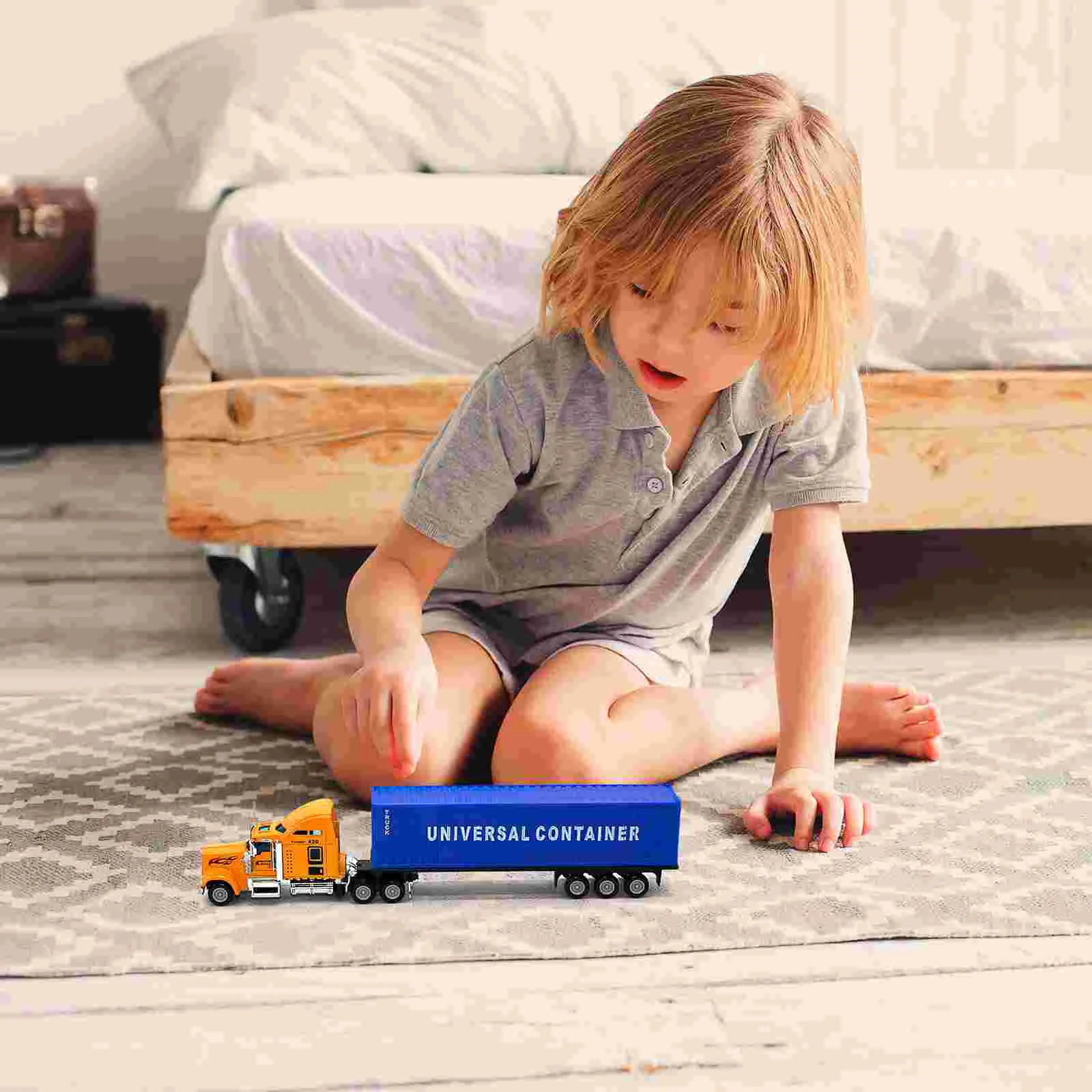 Детская игрушечная модель автомобиля полугрузовики детские игрушки с прицепами