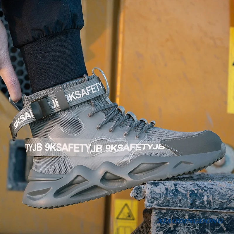 

Men's Safety Shoes Anti-piercing Work Shoes Lightweight Comfortable Waterproof Protective Function Shoes for Mountaineering