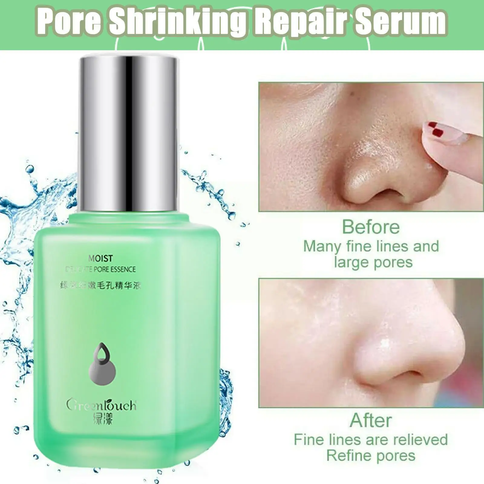 

Shrink Pores Serum Pore Tightens Refining Moisturizing Essence Whitening Anti-aging Skin Essence Control Care Oil L2l2