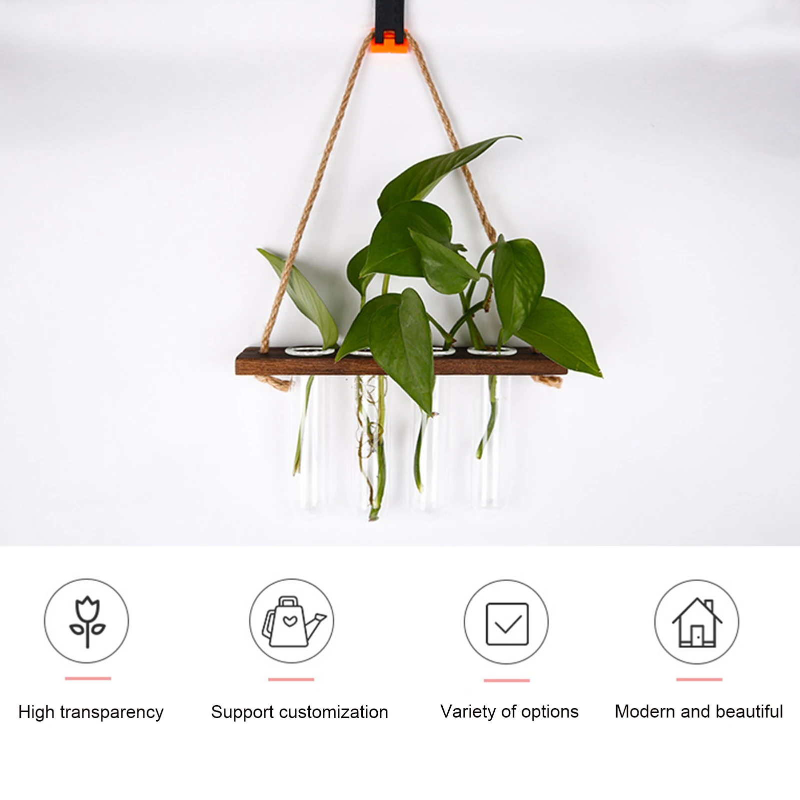 Retro Wall Hangings Planter Home Outdoor 3 Tiered Test Tube Flower Vases Transparent Vase Hydroponic Terrarium Plant Pot | Дом и сад