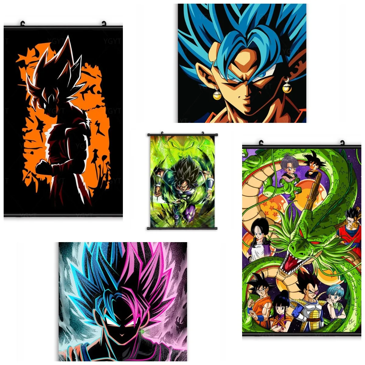 

Bandai Wall Art Anime Dragon Ball Pictures Goku Posters and Prints Scroll Canva Painting Print Home Decoration Living Room Decor