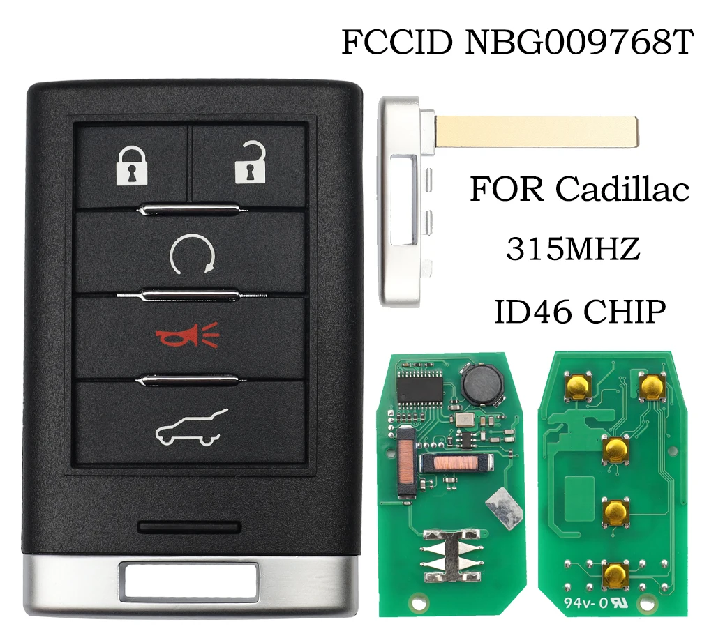 SilKY NBG009768T для Cadillac ATS SRX CTS XTS DTS 2010 2011 2012 2013 2014 Smart Key Remote 315 МГц 433 МГц Брелок бесключевого доступа