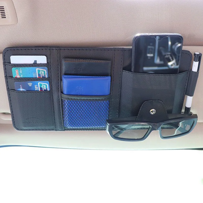 

Car Sun Visor Organizer Pocket Organizer Document Storage Multi-Pocket Pouch Pen Holder Auto Interior Accessories Car Gadget B