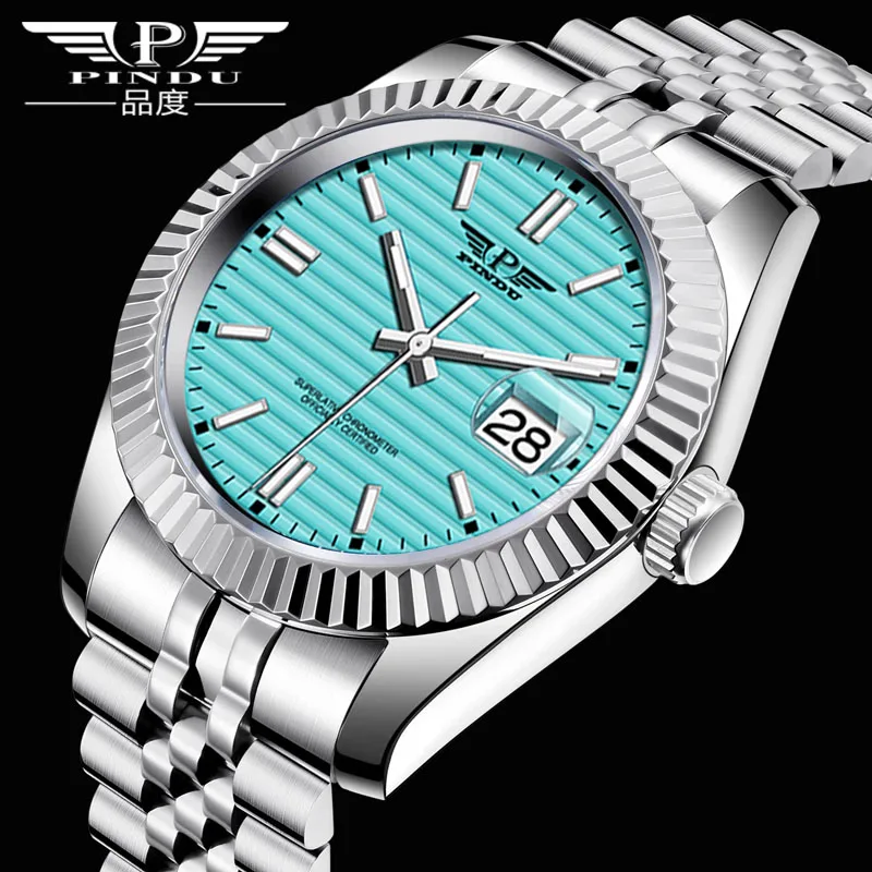 PINDU DESIGN Men Mechanical Watch Top Brand Luxury Automatic Watch Sport Stainless Steel Waterproof Watch Men relogio masculino