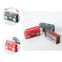 trendy imagination ability vivid miniature vintage radio model for indoor mini record transceiver miniature toy